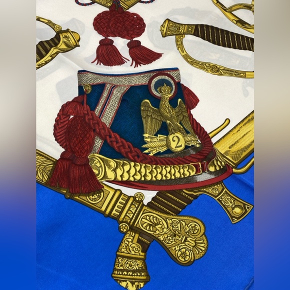 Hermes Vintage Scarf Carre 90”GRAND UNIFORME”by Joachim Metz - Picture 16 of 16